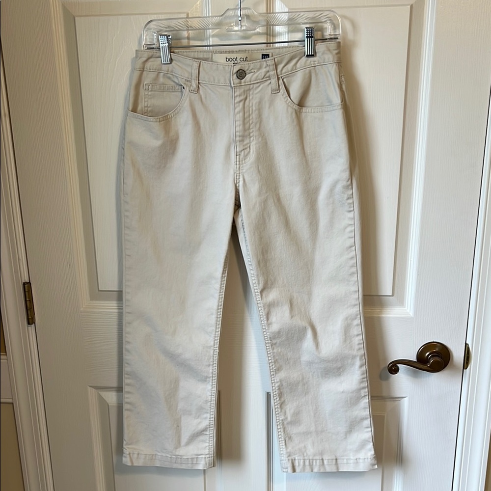 GAP Cream/Stone Bootcut Stretch Jeans